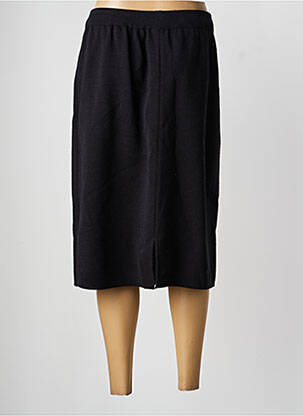 Jupe mi-longue coupe droite noir GRIFFON femme