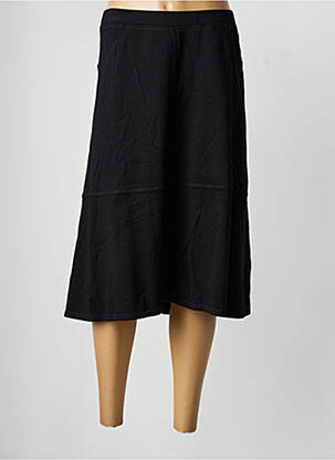 Jupe mi-longue coupe droite noir CHRISTINE LAURE femme