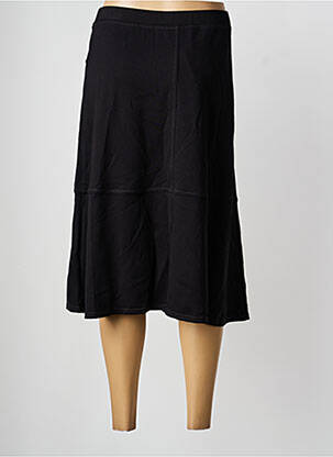 Jupe mi-longue coupe droite noir CHRISTINE LAURE femme