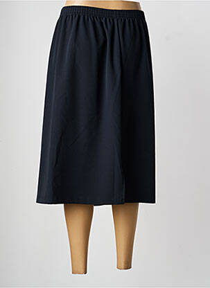 Jupe mi-longue coupe droite bleu GRIFFON femme