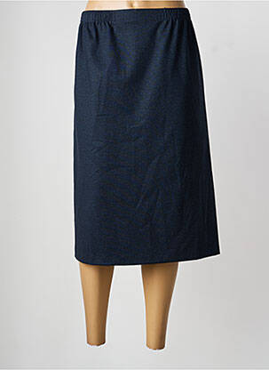 Jupe mi-longue stretch bleu GRIFFON femme