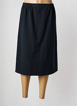 Jupe mi-longue coupe droite noir GRIFFON femme
