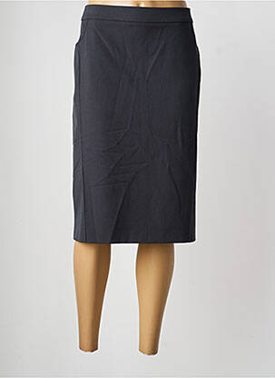 Jupe mi-longue coupe droite gris FRANK WALDER femme