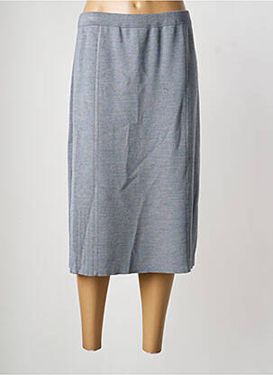 Jupe mi-longue coupe droite gris PAUPORTÉ femme