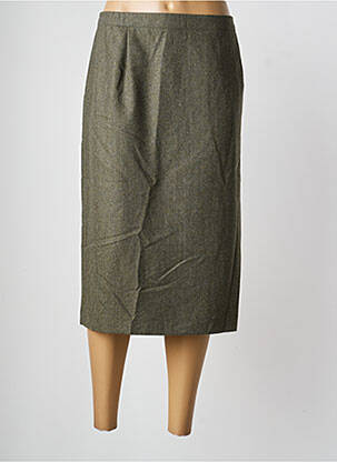 Jupe mi-longue coupe droite gris CLAUDIA GIL femme