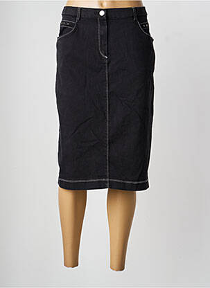 Jupe mi-longue stretch noir CHRISTINE LAURE femme