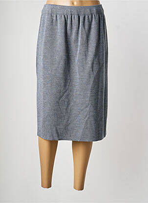 Jupe mi-longue coupe droite gris GRIFFON femme