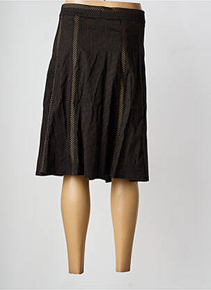 Jupe mi-longue coupe évasée noir CHRISTINE LAURE femme