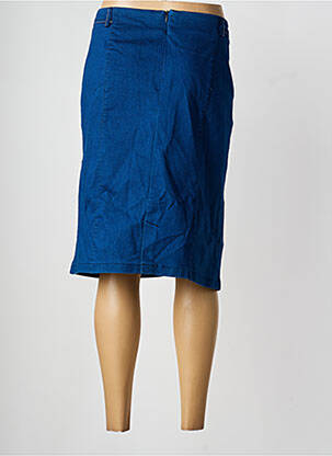 Jupe mi-longue coupe droite bleu CHRISTINE LAURE femme