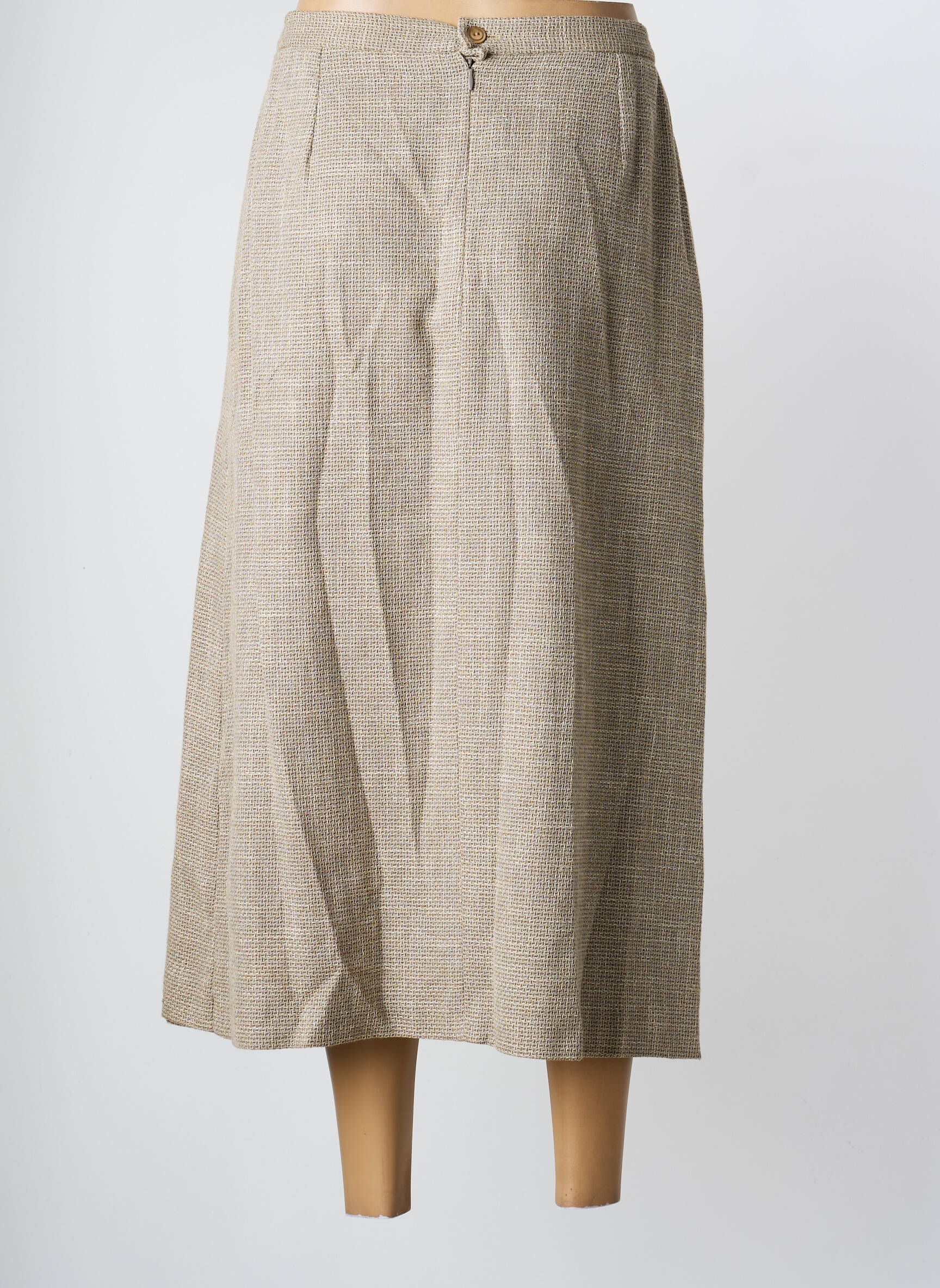Jupe longue fermeture zippée au dos beige PIER BÉ femme