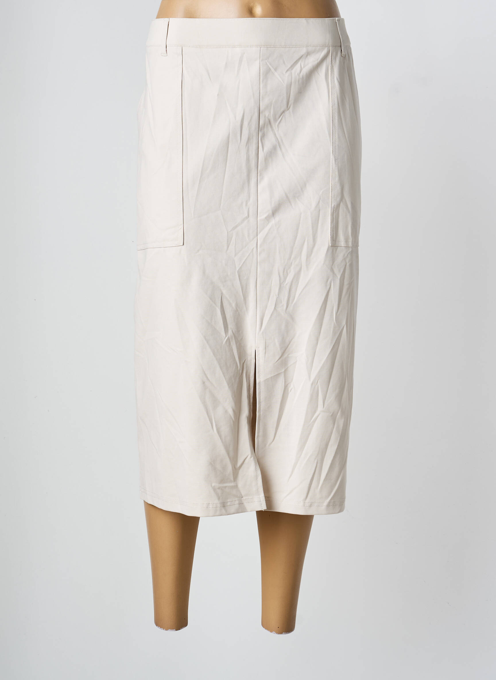 Jupe longue coupe droite beige OLSEN femme