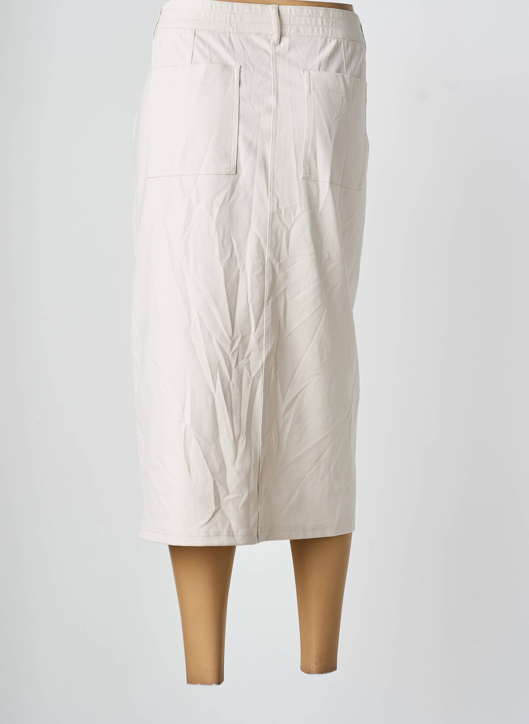 Jupe longue coupe droite beige OLSEN femme