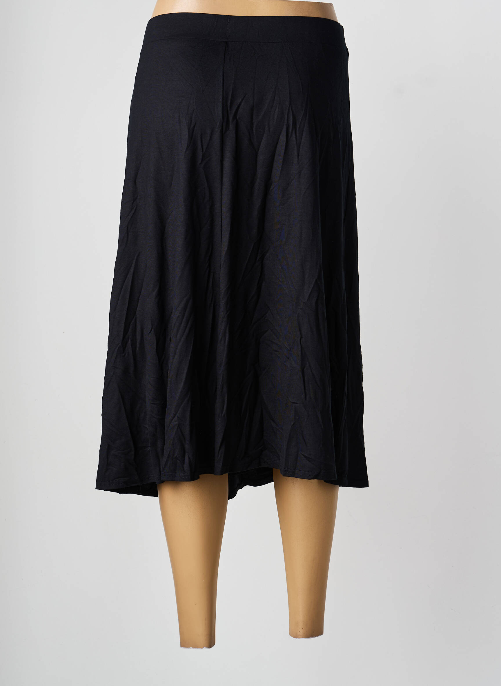 Jupe mi-longue coupe évasée noir FRANK WALDER femme