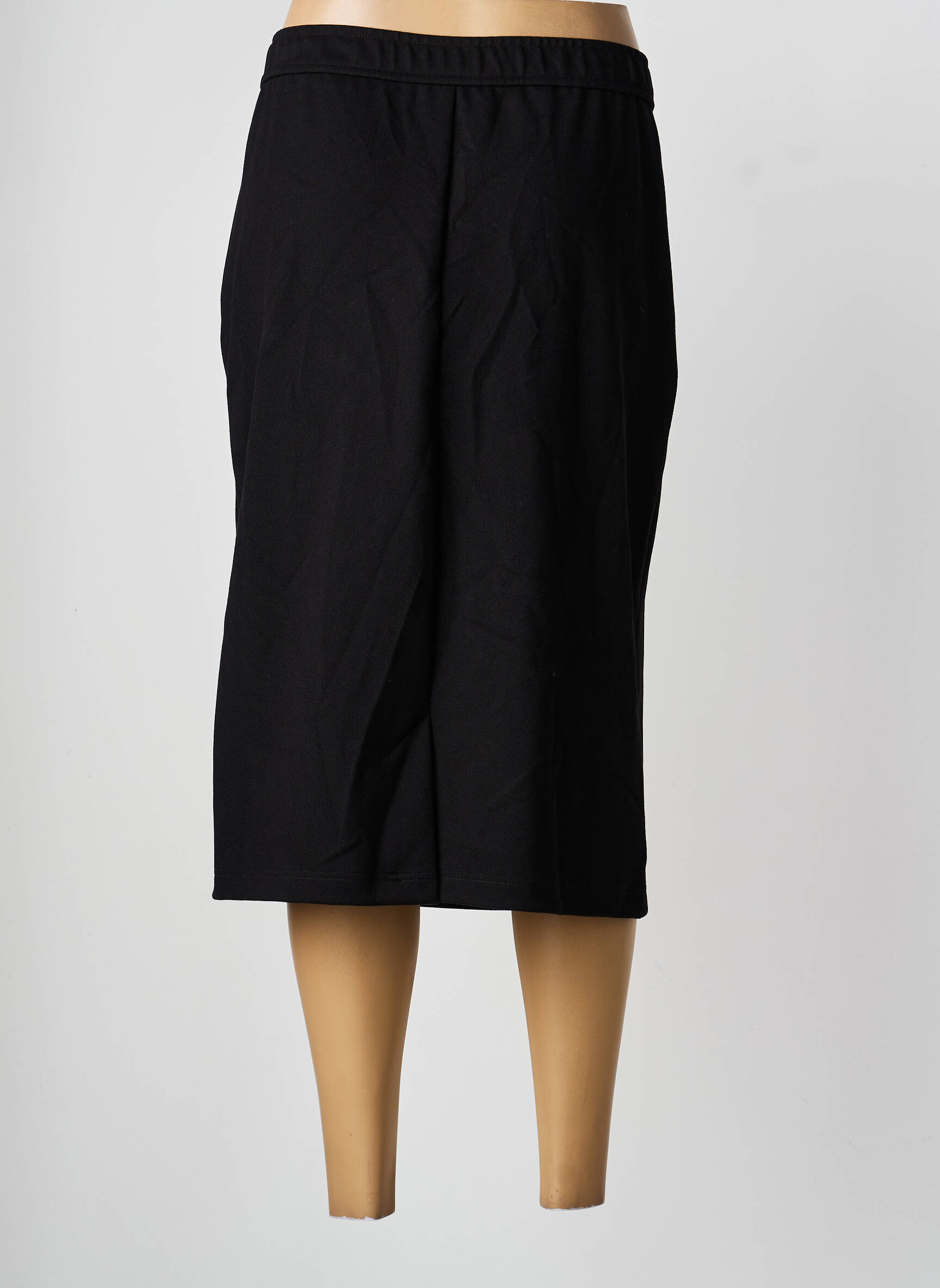 Jupe mi-longue coupe droite noir RABE femme