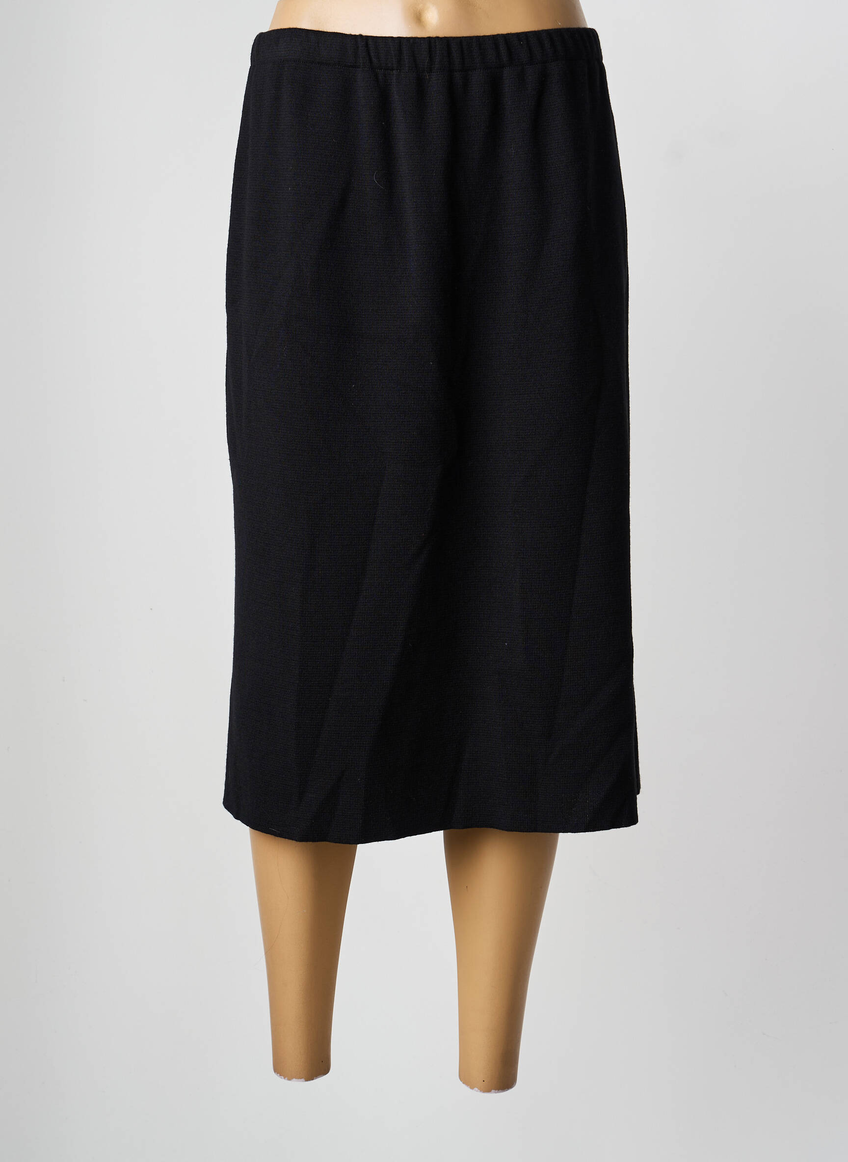 Jupe mi-longue coupe droite noir PAUPORTÉ femme