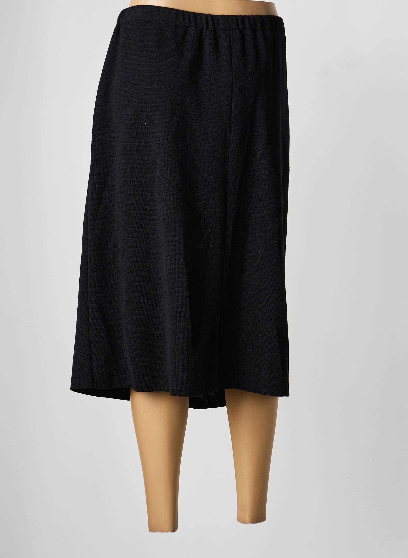 Jupe mi-longue coupe droite noir PAUPORTÉ femme