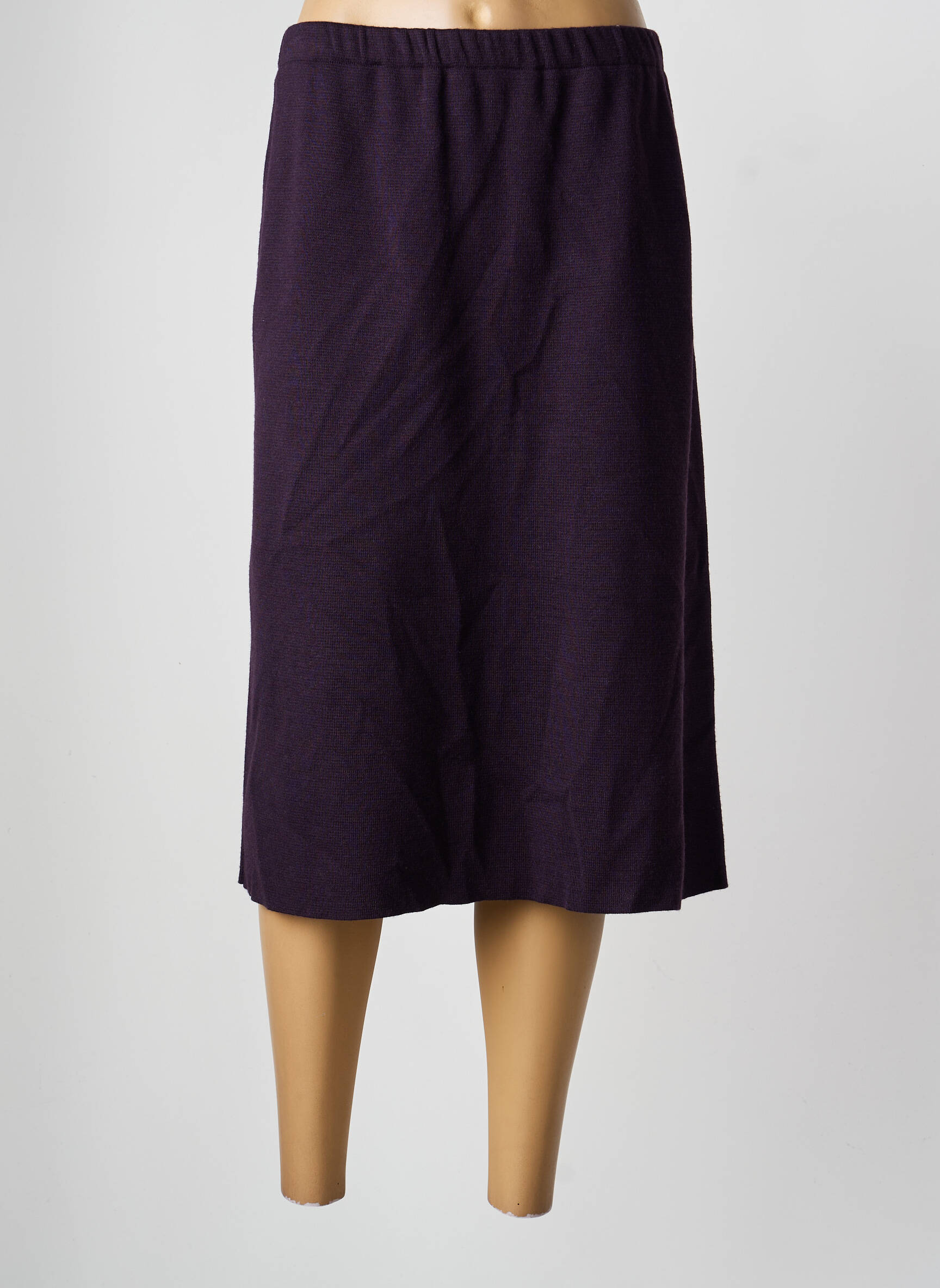 Jupe mi-longue coupe droite violet PAUPORTÉ femme