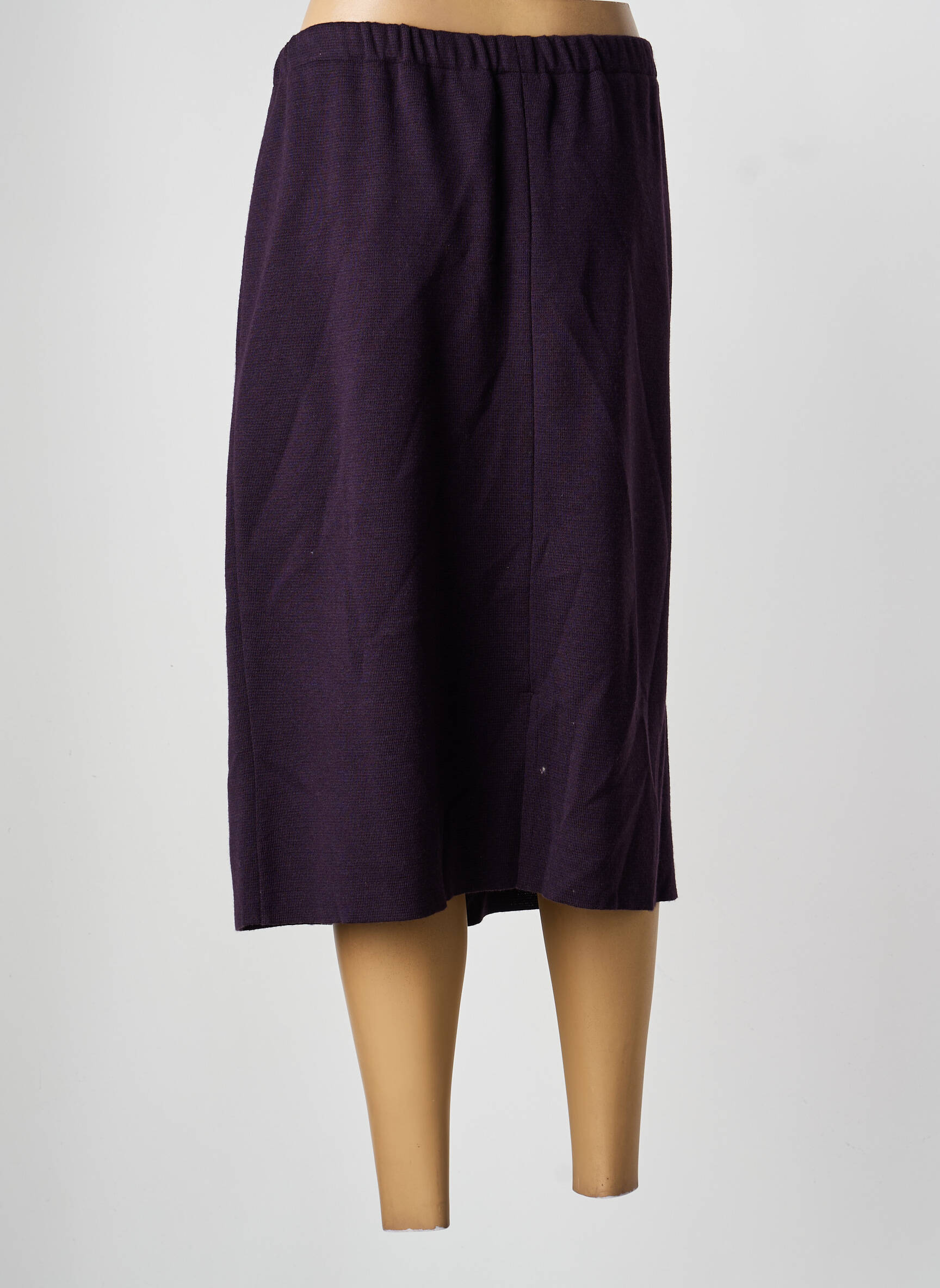 Jupe mi-longue coupe droite violet PAUPORTÉ femme
