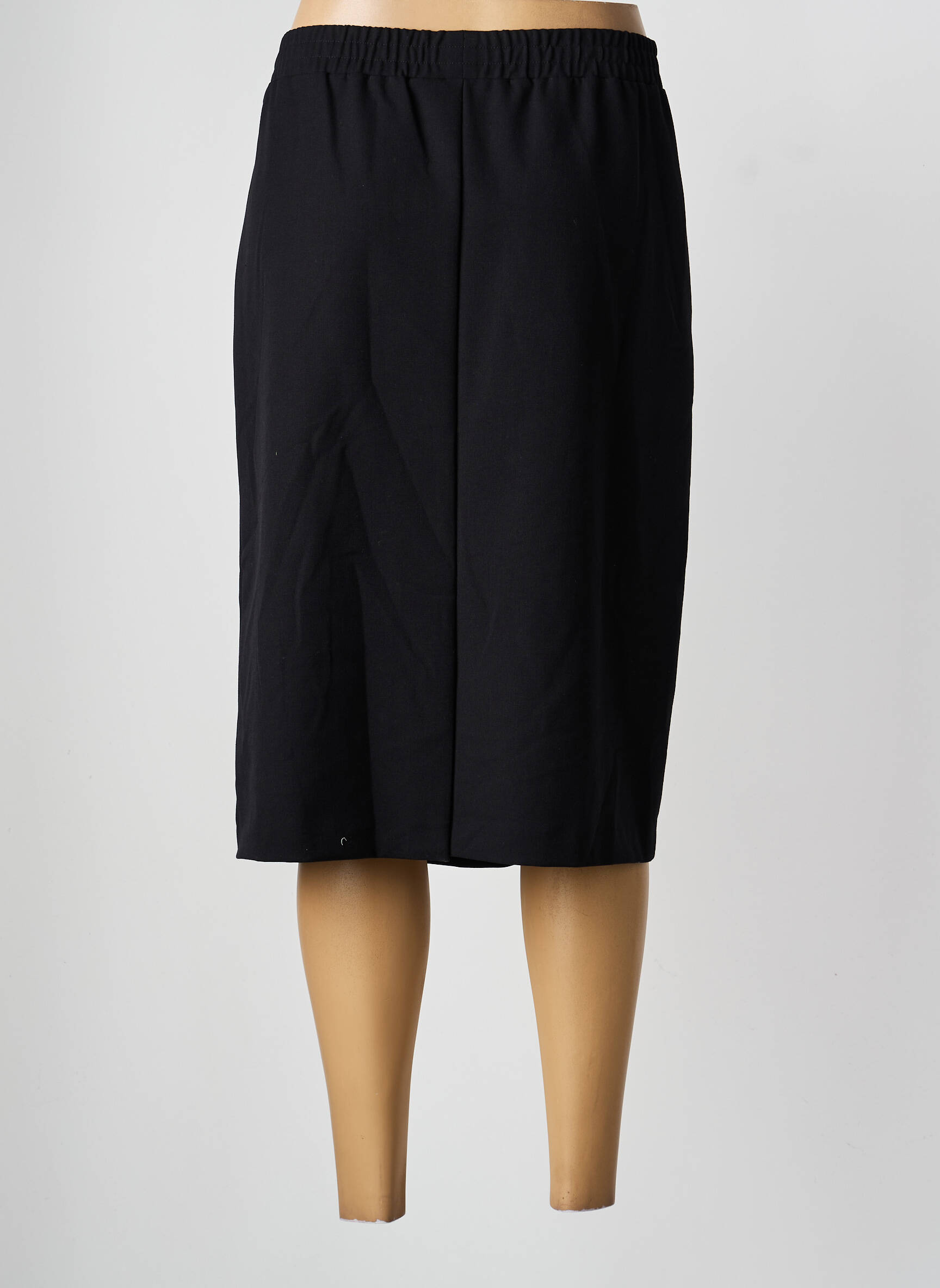 Jupe mi-longue coupe droite noir FRANK WALDER femme
