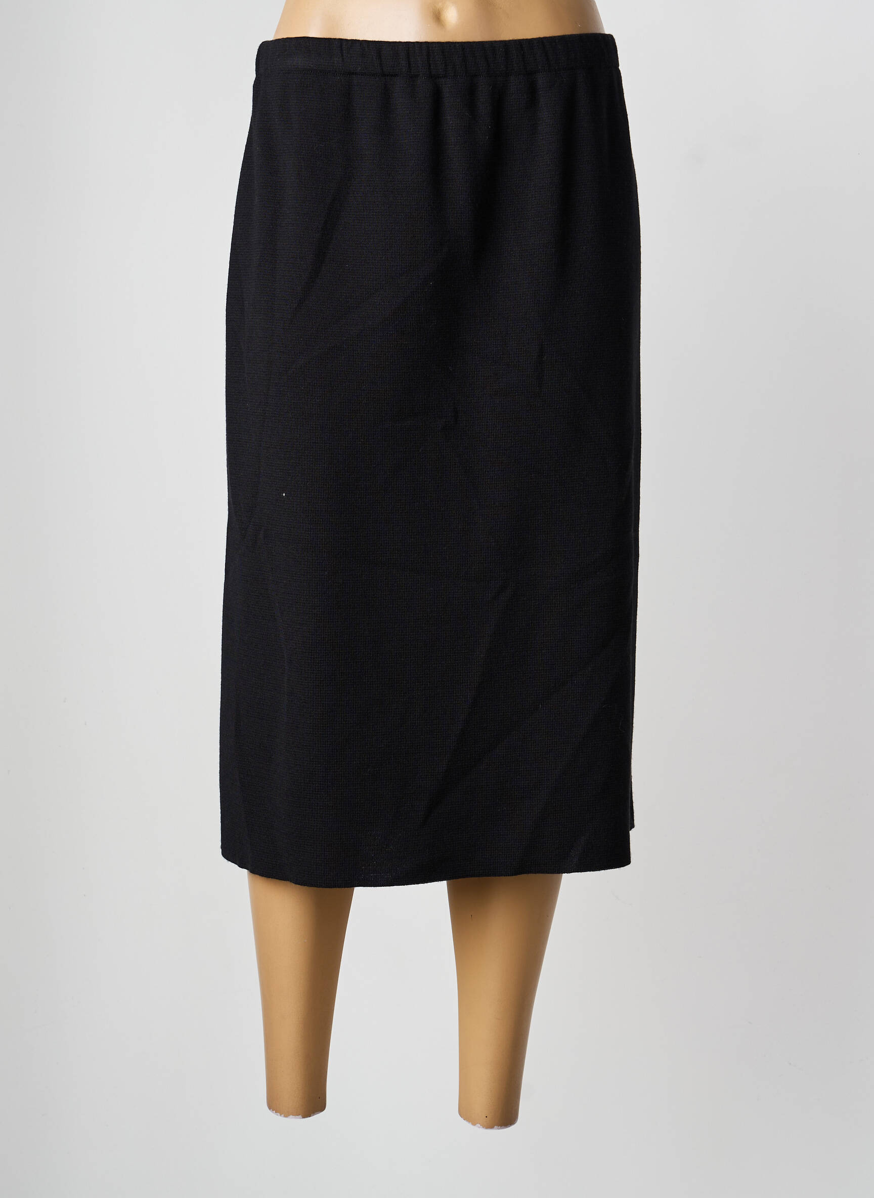 Jupe mi-longue coupe droite noir PAUPORTÉ femme