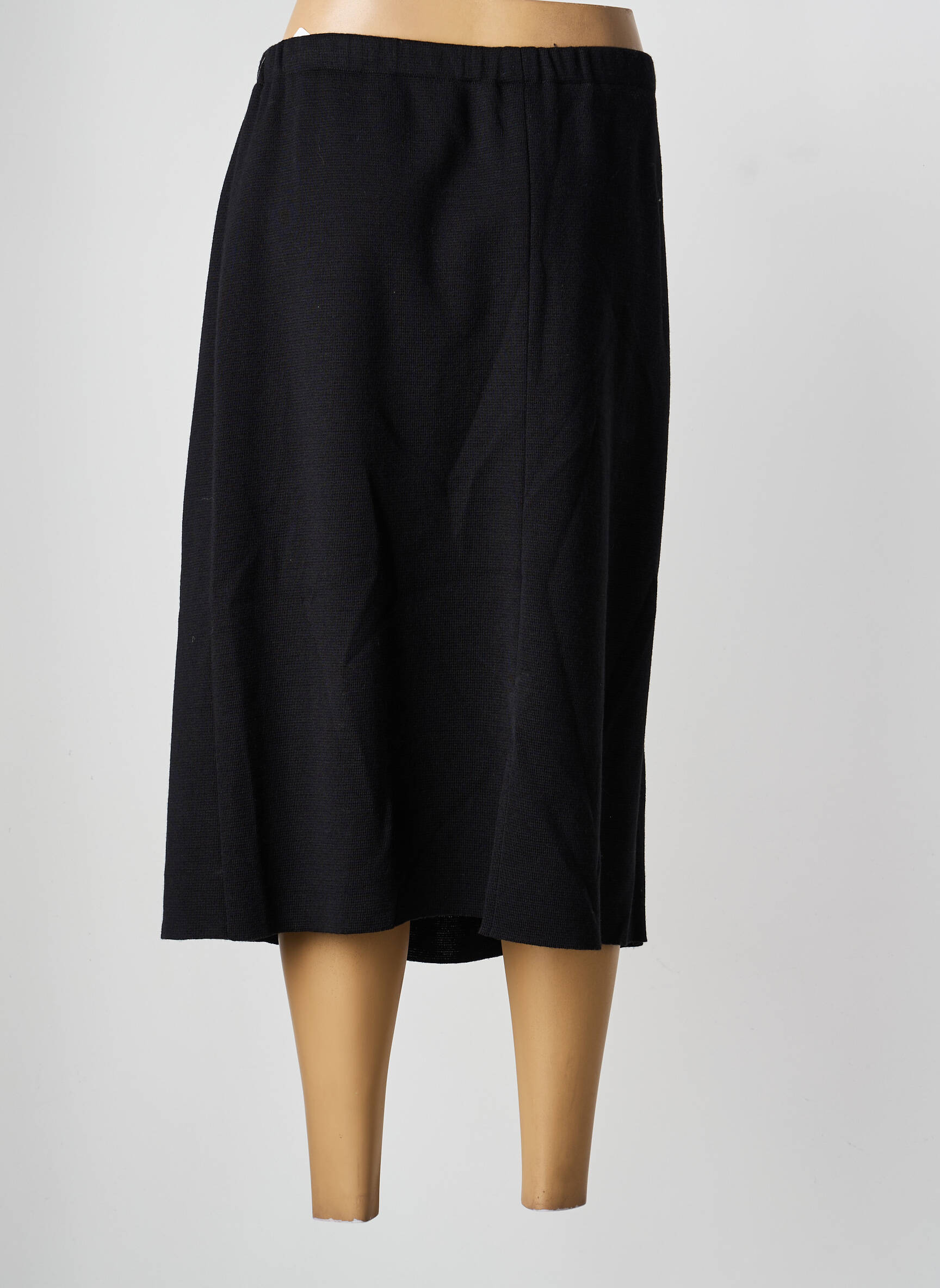 Jupe mi-longue coupe droite noir PAUPORTÉ femme