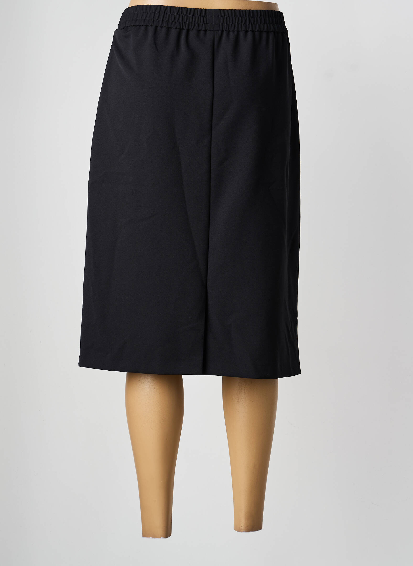 Jupe mi-longue coupe droite noir FRANK WALDER femme