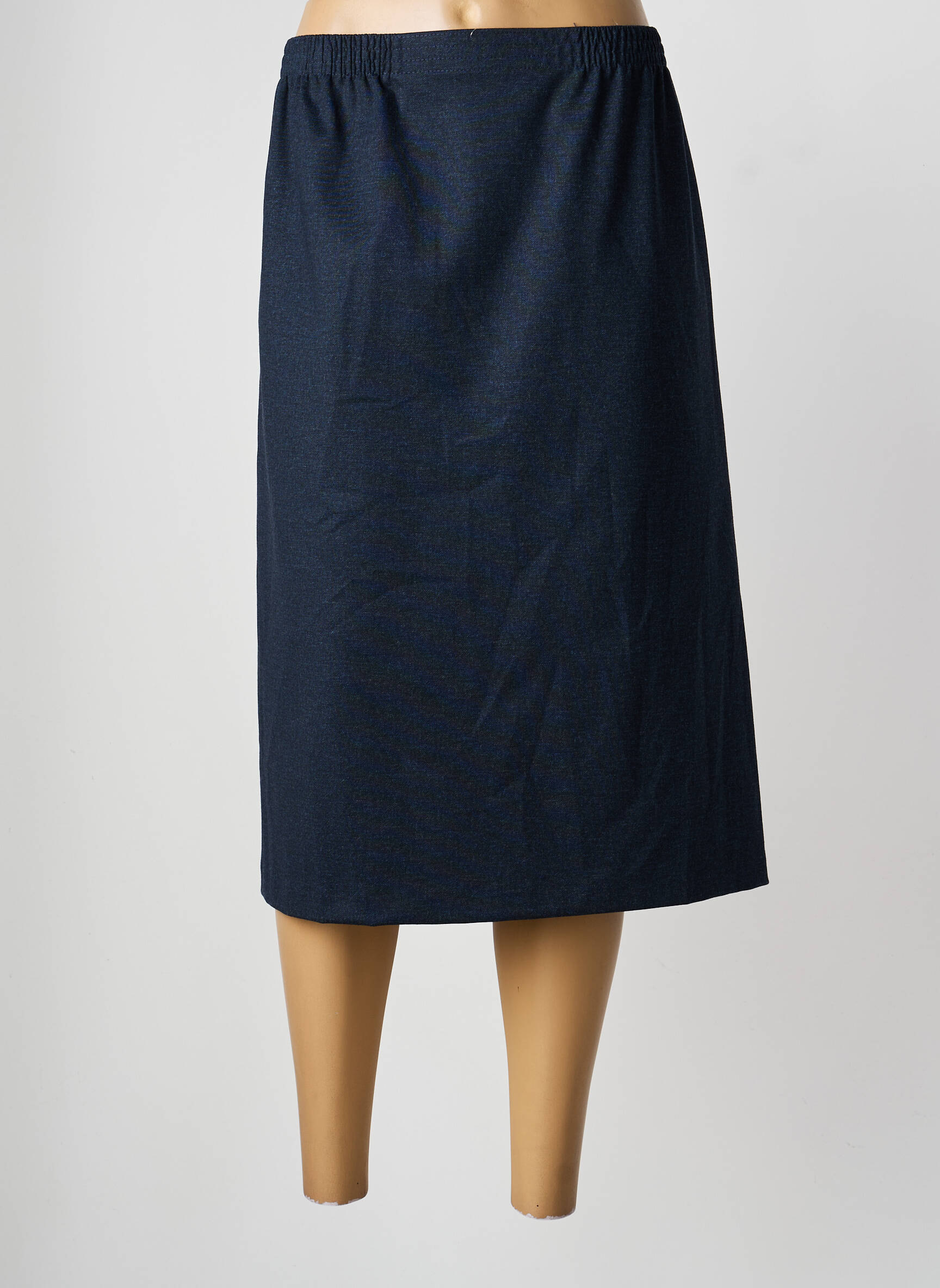 Jupe mi-longue stretch bleu GRIFFON femme