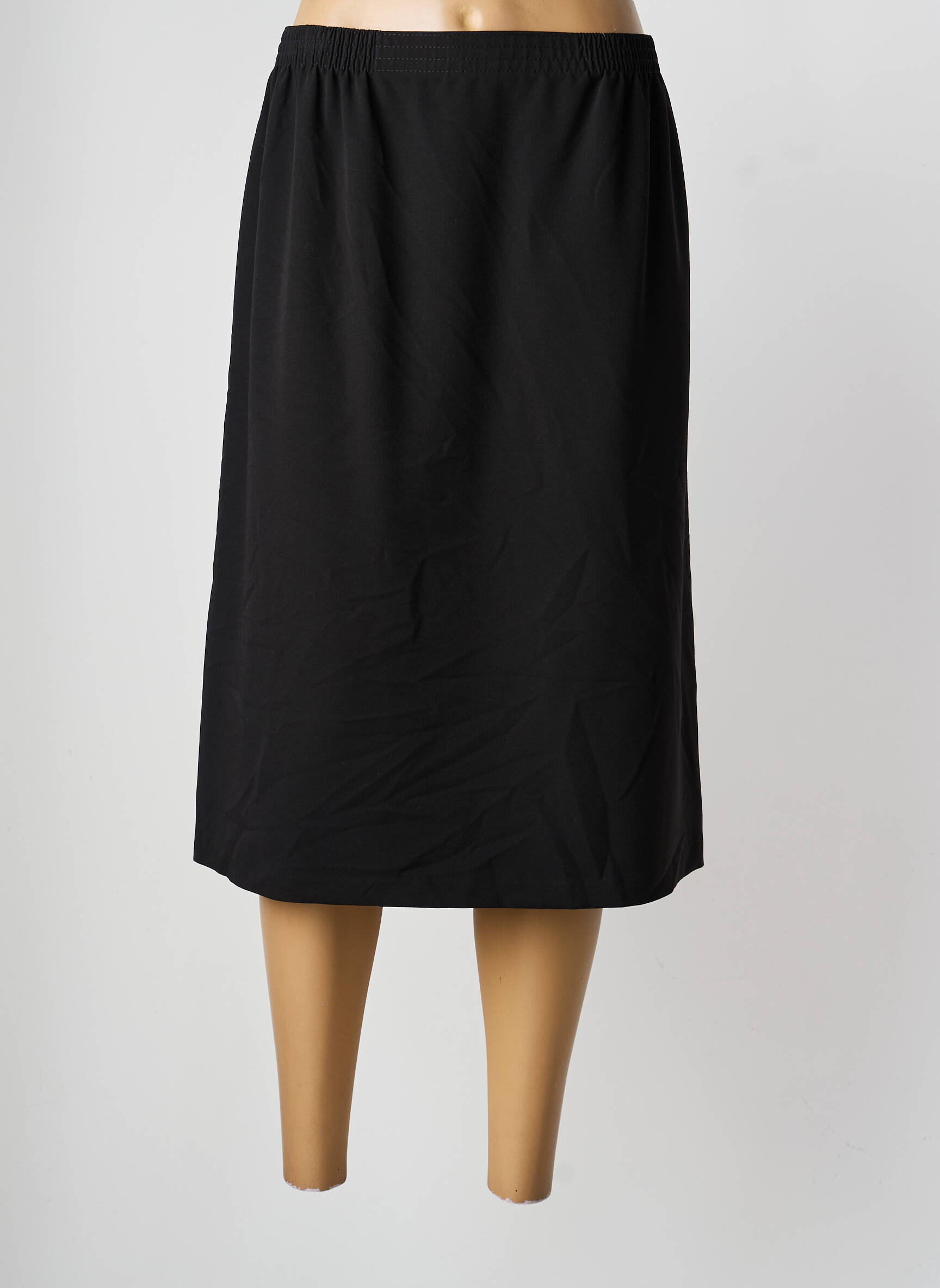 Jupe mi-longue stretch noir GRIFFON femme
