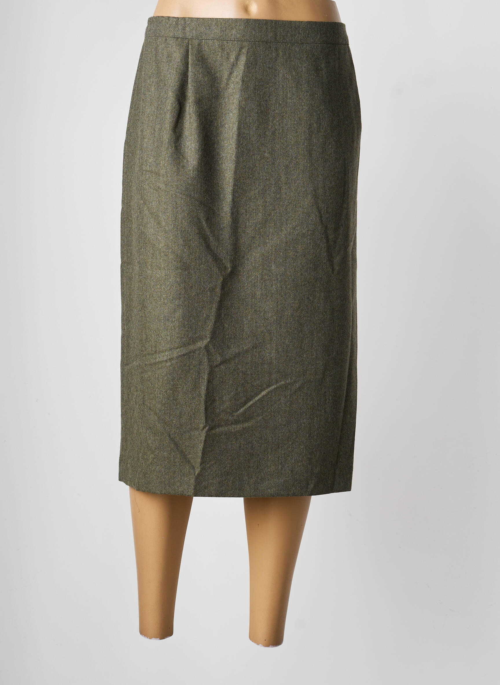 Jupe mi-longue coupe droite gris CLAUDIA GIL femme