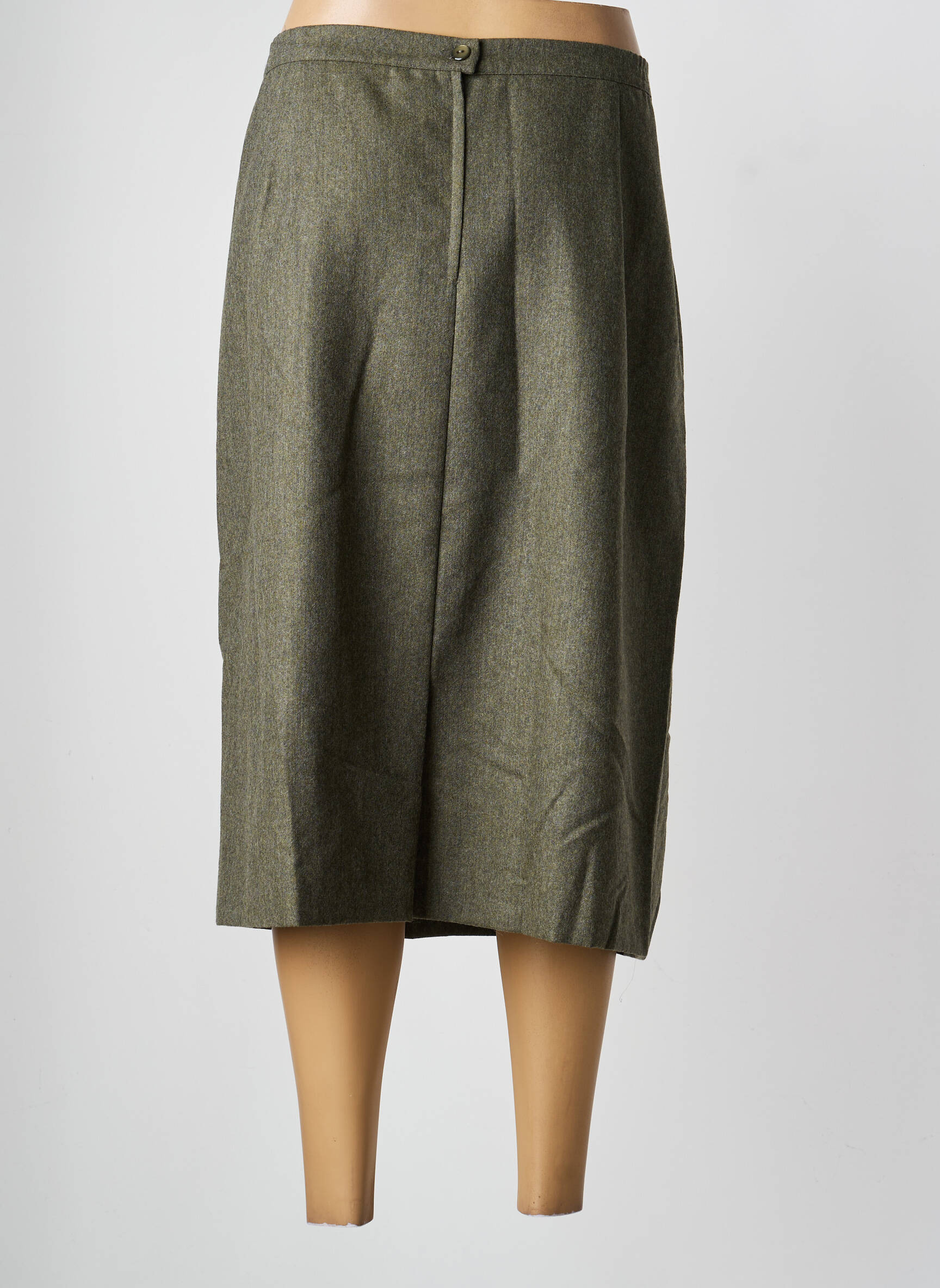 Jupe mi-longue coupe droite gris CLAUDIA GIL femme