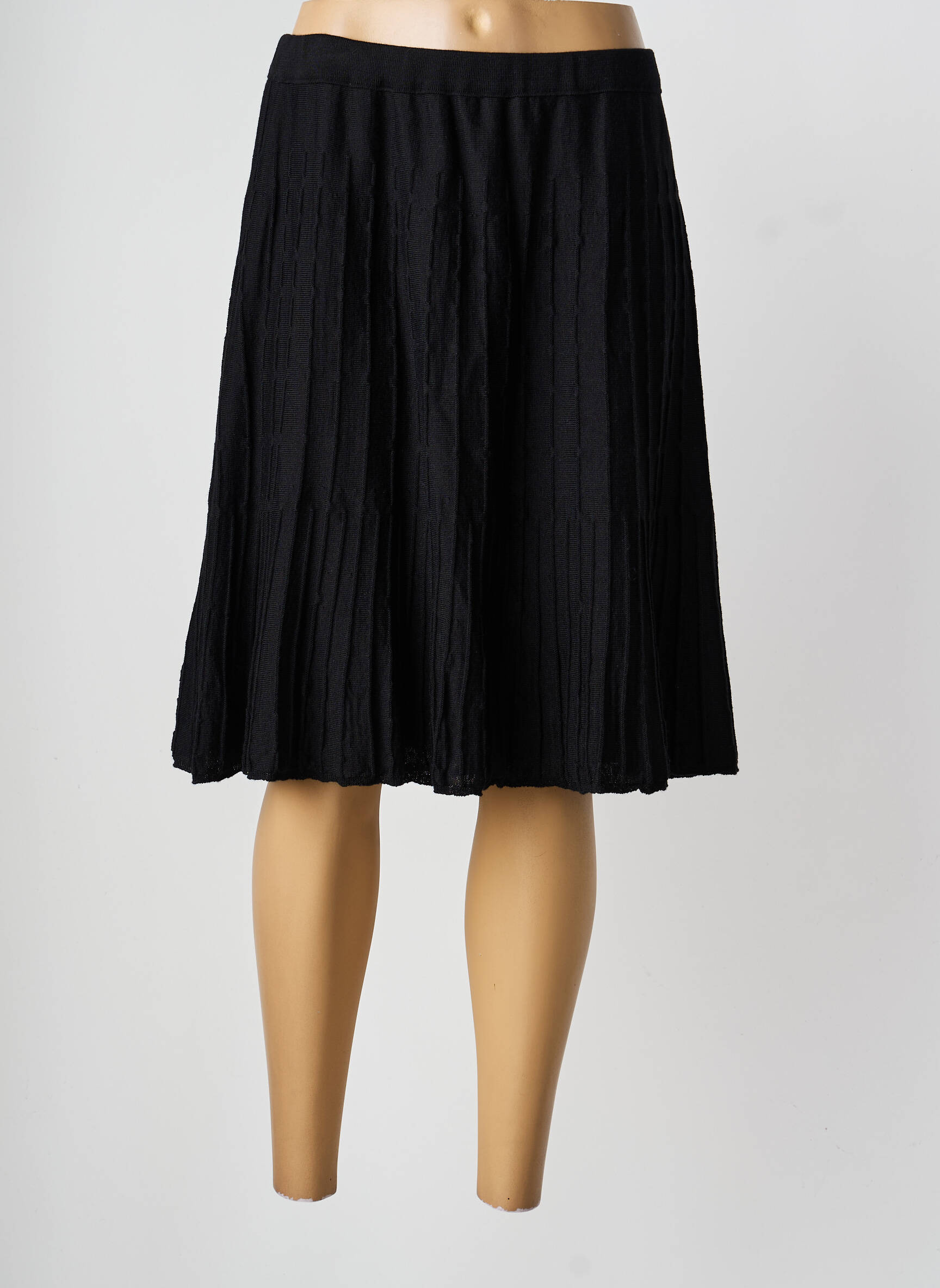 Jupe mi-longue coupe évasée noir PAUPORTÉ femme