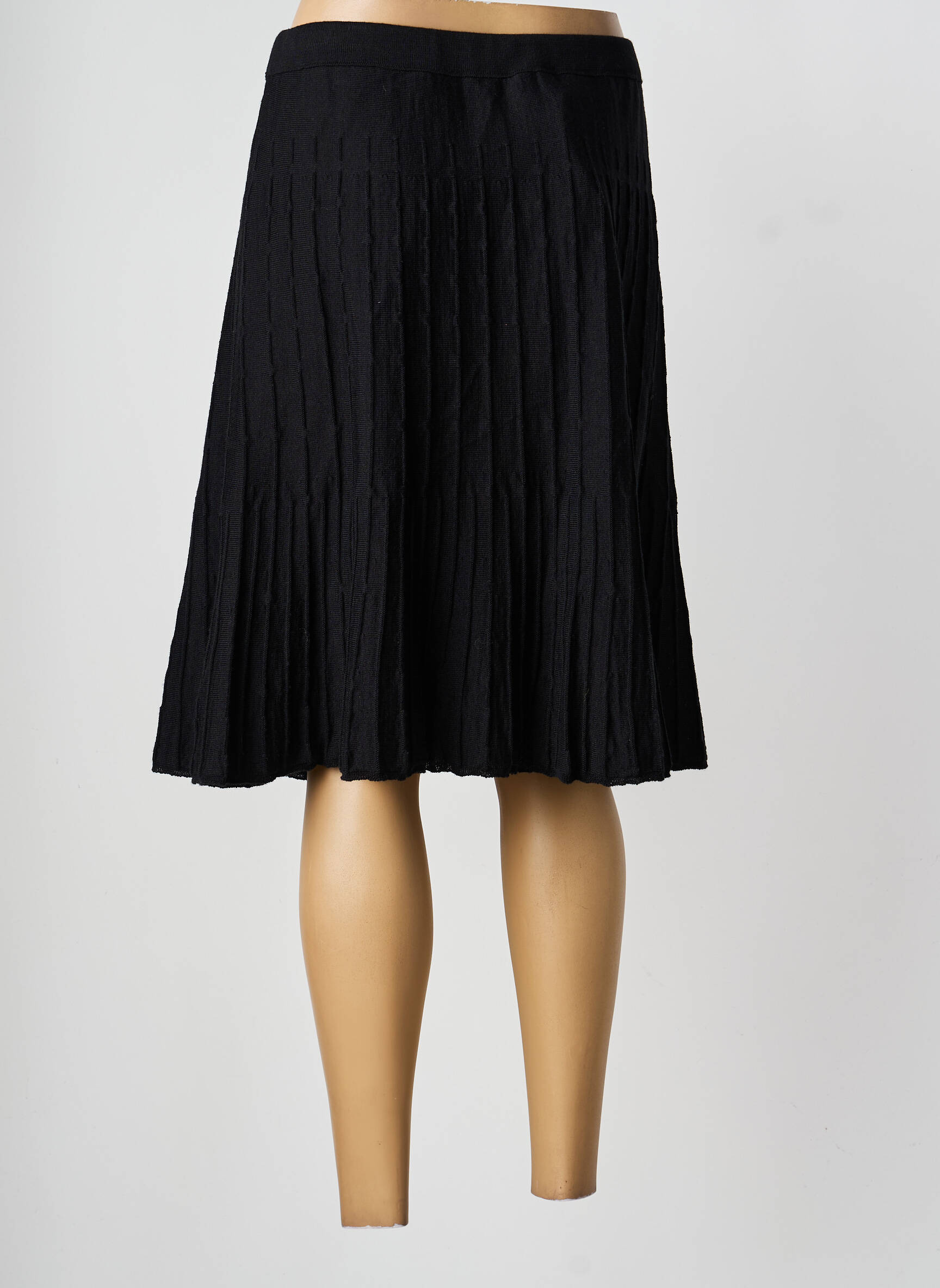 Jupe mi-longue coupe évasée noir PAUPORTÉ femme