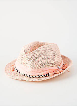 Chapeau forme chapeau paille rose IKKS fille