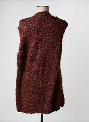 Gilet sans manche coupe cintrée marron OLSEN femme