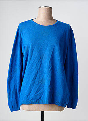 Pull coupe cintrée manches longues bleu I.ODENA femme