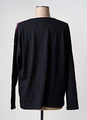 Pull coupe cintrée manches longues noir I.ODENA femme