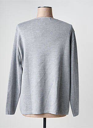 Pull tissage chiné manches longues gris I.ODENA femme