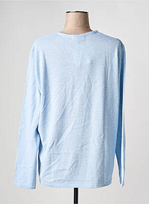 Pull tissage chiné manches longues bleu I.ODENA femme