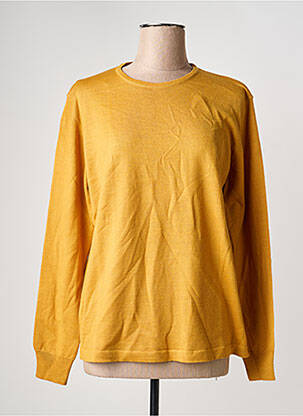Pull coupe cintrée manches longues jaune ELLEMME femme
