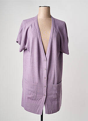 Gilet manches courtes coupe droite violet ESCORPION femme