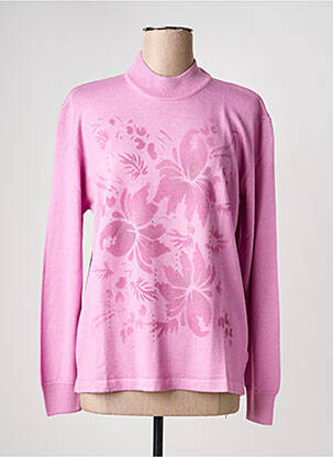 Pull coupe cintrée manches longues rose ELLEMME femme