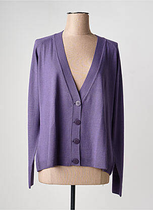 Gilet manches longues resserrée sur le bas violet ESCORPION femme