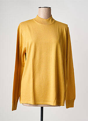 Pull coupe cintrée manches longues jaune ELLEMME femme