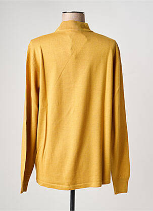 Pull coupe cintrée manches longues jaune ELLEMME femme