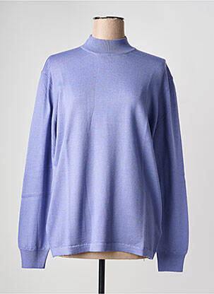 Pull coupe cintrée manches longues violet ELLEMME femme