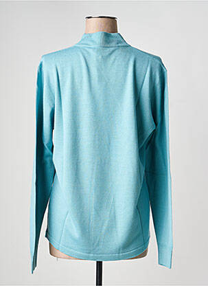 Pull coupe cintrée manches longues bleu ELLEMME femme