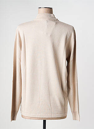 Pull coupe cintrée manches longues beige ELLEMME femme
