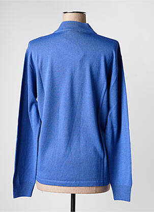 Pull coupe cintrée manches longues bleu ELLEMME femme