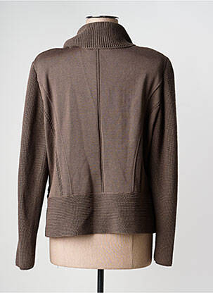 Gilet manches longues stretch marron PAUPORTÉ femme