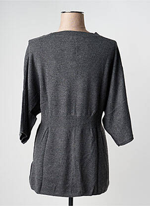Pull tissage chiné manches 3/4 gris ESCORPION femme